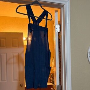 SHEIN Navy Blue Cross-Back Jumpsuit